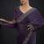 Purple color two tone silk designer wedding saree for women