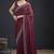 Maroon color two tone silk designer wedding saree for women