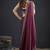Maroon color two tone silk designer wedding saree for women