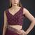 Maroon color two tone silk designer wedding saree for women