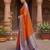 Orange Purple Jacquard Silk Woven Zari Work Rich Pallu Traditional Saree With Unstitch Blose Piece
