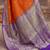 Orange Purple Jacquard Silk Woven Zari Work Rich Pallu Traditional Saree With Unstitch Blose Piece