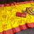 Yellow Color  Digital printing Durga Pooja Work Silk Saree