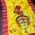 Yellow Color  Digital printing Durga Pooja Work Silk Saree