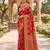Jacquard Silk Woven Zari Work Red Traditional Ethnic Wear Saree With Unstitch Blouse Piece