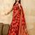 Jacquard Silk Woven Zari Work Red Traditional Ethnic Wear Saree With Unstitch Blouse Piece