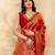 Jacquard Silk Woven Zari Work Red Traditional Ethnic Wear Saree With Unstitch Blouse Piece