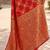 Jacquard Silk Woven Zari Work Red Traditional Ethnic Wear Saree With Unstitch Blouse Piece