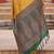 Golden Jacquard Silk Saree With Green Border & Zari Work Pallu With Unstitched Blouse Piece