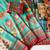 Teal  Color Digital printing Wok Silk Saree