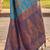 Blue Jacquard Silk Saree With Rich Zari Work Border With Unstitched Blouse Piece