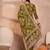 Women green floral printed kurta with trousers and dupatta