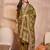 Women green floral printed kurta with trousers and dupatta