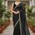 Black Color  Sequins with jari dori Embroidery work Net Sareer