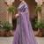 Purple Color  Sequins with jari dori Embroidery work Net Sareer