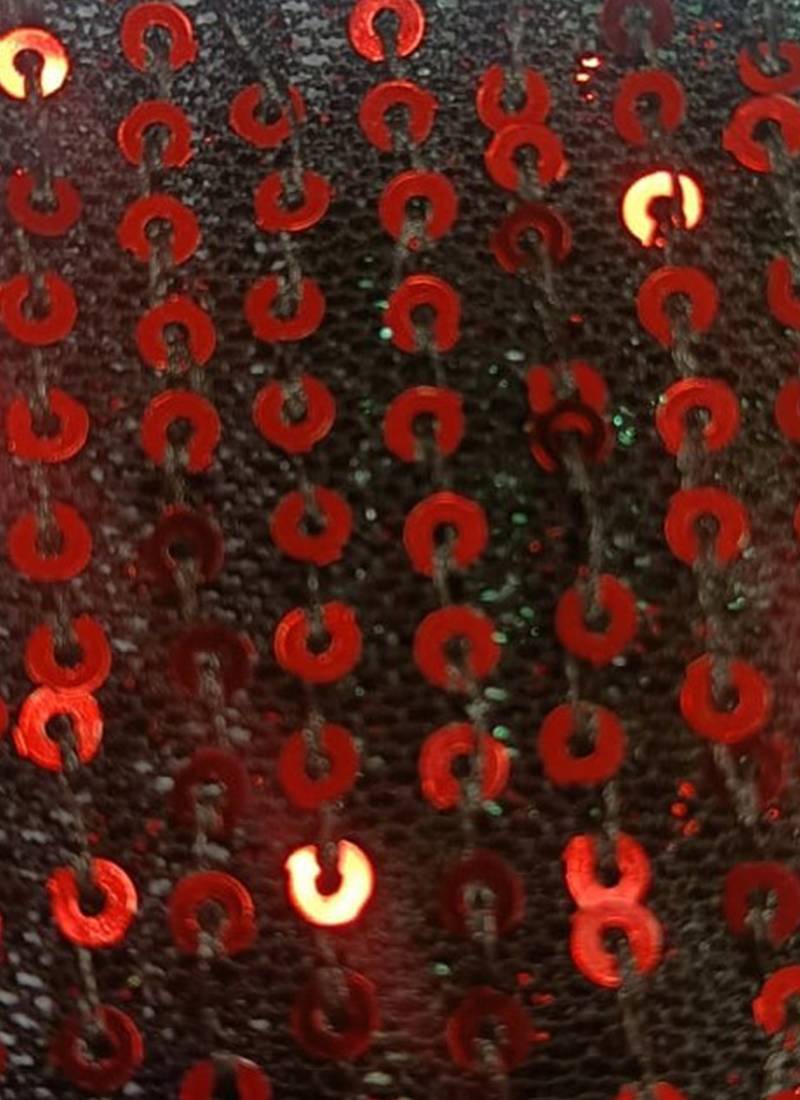 Red and Black Heavy Sequin Embroidered Corset Style Lehenga Choli Set