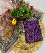 Light Purple Color Sequin with Jari dori embroidery Work Net Saree