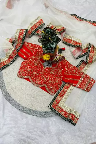 White Color  Sequins and Jari thread Embroidery Work Organza art silk saree
