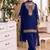 New georgette short salwar kameez pakistani style navy blue