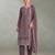 Lilac pakistani straight suit for women chiffon
