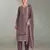 Lilac pakistani straight suit for women chiffon