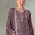 Lilac pakistani straight suit for women chiffon