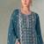 Sky blue pakistani straight suit for women chiffon