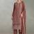 Peach pakistani straight suit for women chiffon