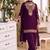 New georgette short salwar kameez pakistani style purple
