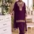 New georgette short salwar kameez pakistani style purple