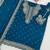 Peacock blue georgette semi stitched wedding suits