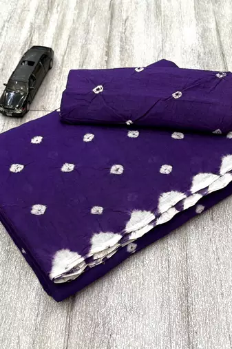bandhani cotton saree with blouse 