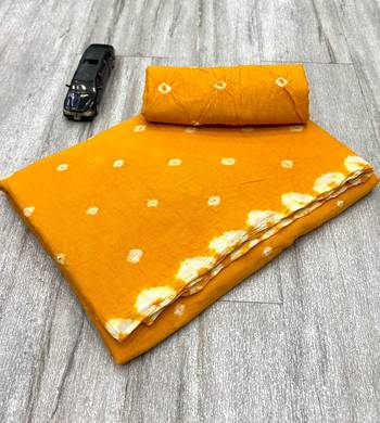 Handmade bandhani pure cotton saree 2