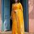Sutriti haldi mustard yellow soft silk saree with traditional zari border | festive indian ethnic wear for weddings