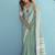Sutriti mehendi green linen saree for women festive wear elegant ethnic party saree