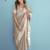 Sutriti beige linen saree for women elegant festive wear ethnic wedding party saree