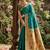 Sutriti women's teal green paithani soft silk saree for festive party wear with blouse