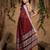 Sutriti women maroon woven design linen saree with silver zari