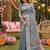 Sutriti grey linen saree for women festive wedding party wear ethnic designer saree