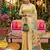 mustard tissue silk blend saree for women  party wear 