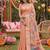 Sutriti peach linen saree for women festive wedding party wear ethnic designer saree