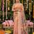 Sutriti peach linen saree for women festive wedding party wear ethnic designer saree