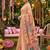Sutriti peach linen saree for women festive wedding party wear ethnic designer saree