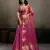 women magenta purple woven tissue silk blend saree with mandala motifs