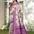 Sutriti women's beige banarasi silk saree with purple border | festive wedding party ethnic wear
