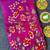 Pink matka silk saree  with heavy floral embroidery border with running blouse