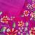 Pink matka silk saree  with heavy floral embroidery border with running blouse