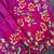 Pink matka silk saree  with heavy floral embroidery border with running blouse