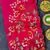 Red matka silk saree with heavy floral embroidery border with running blouse