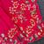 Red matka silk saree  with heavy floral embroidery border with running blouse